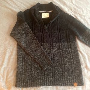 Weatherproof vintage woven quarter zip, size medium, black and grey